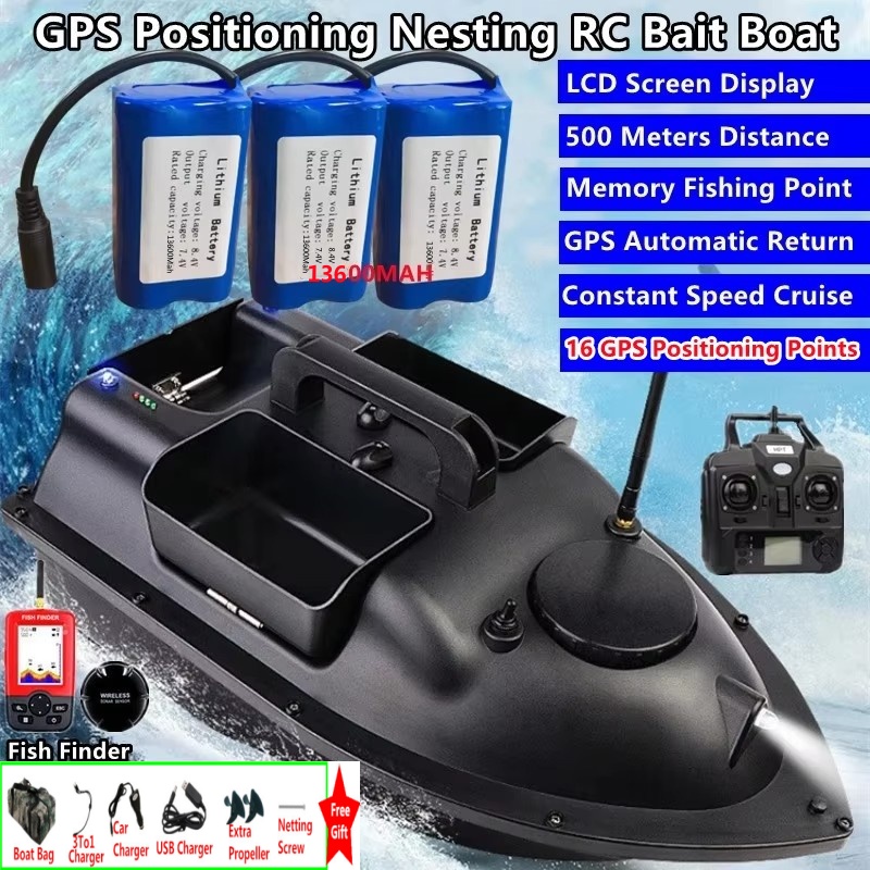 Fishing Boat Depth Finder - Perahu Umpan Pancing RC dengan GPS,