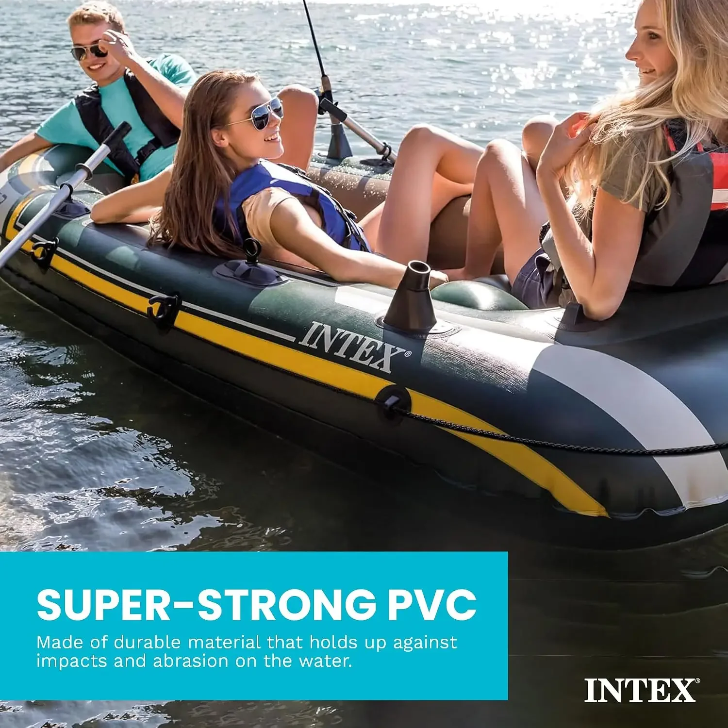 Set Perahu Tiup INTEX 66332EP  - Fishing Boat Oar ulasan dan harga